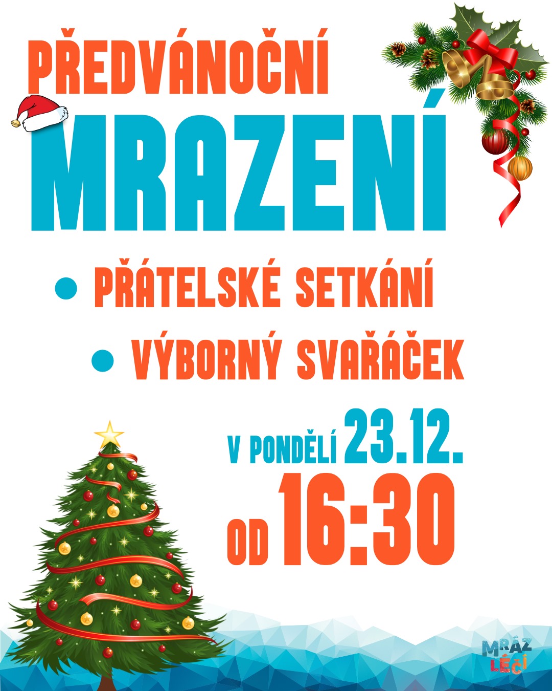Pozvánka na Vánoční setkání u nás v Mráz léčí 🎄